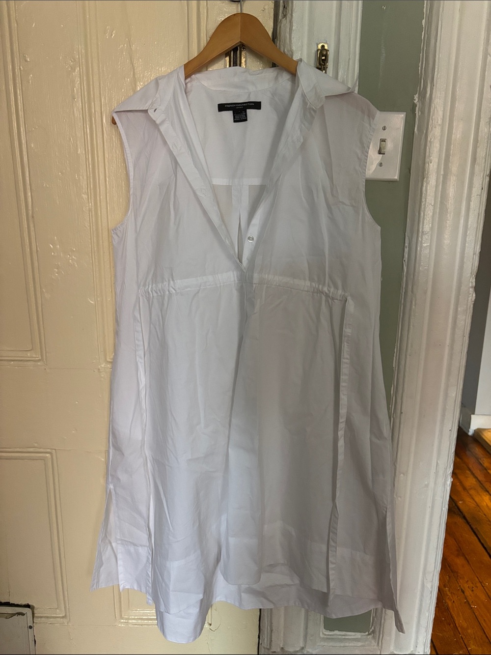 French Connection White Sleeveless Dress